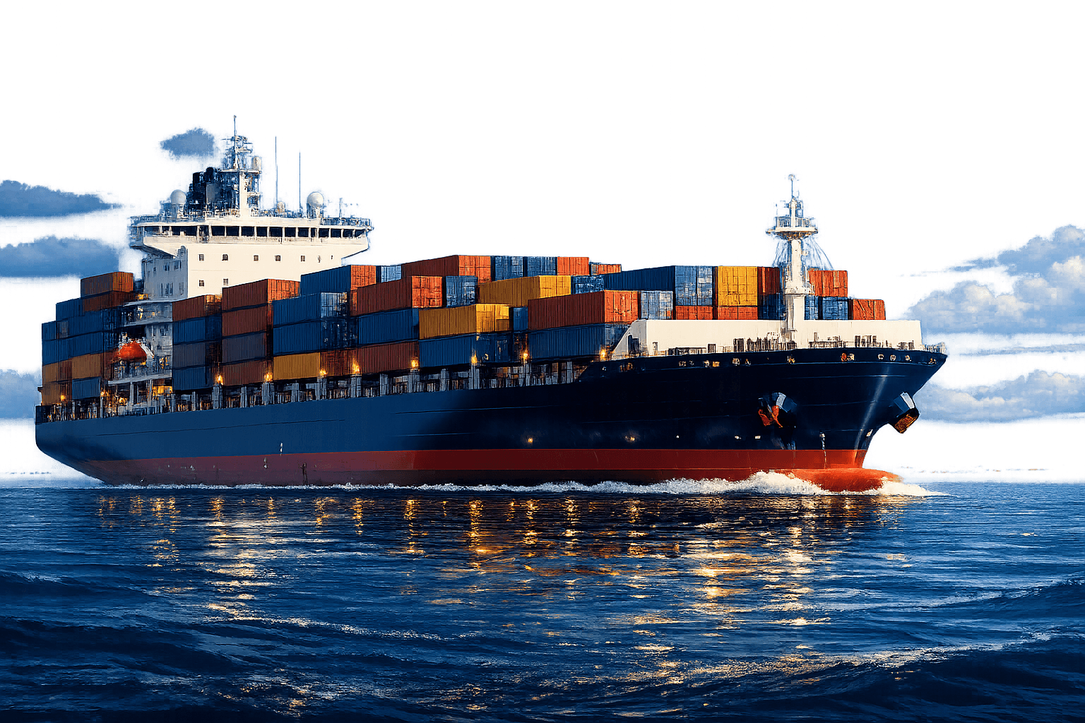 Container Ship Sailing